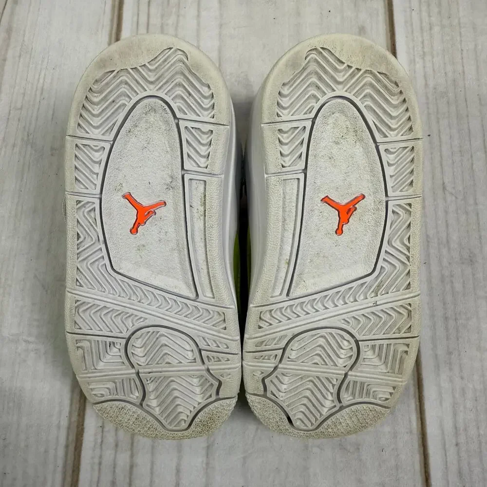 nike air jordan 4 retro‎ lemon venom toddler shoes 8C